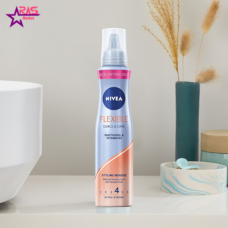 قیمت و خرید موس مو نیوا مدل flexible curls & care حجم 150 میل