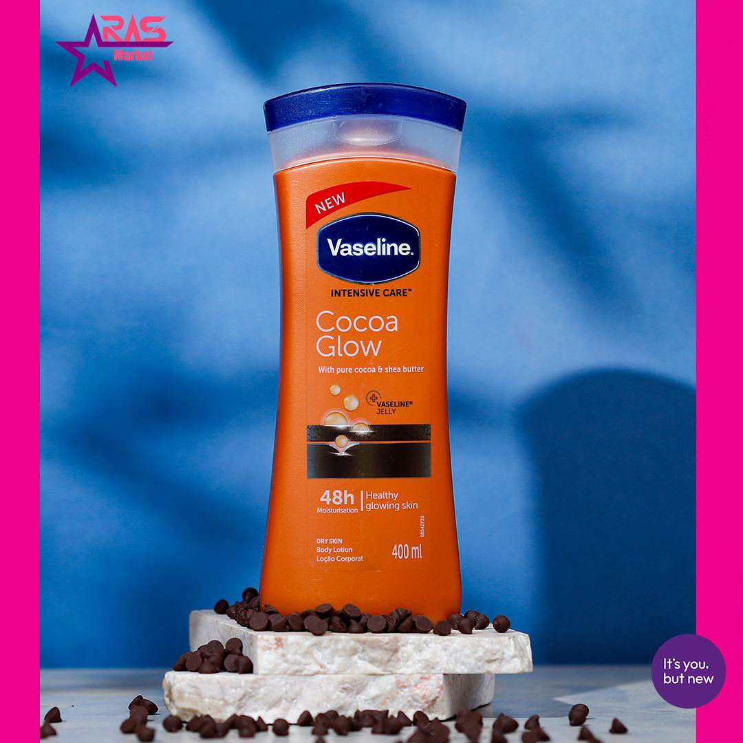 قیمت و خرید لوسیون بدن وازلین مدل Cocoa Glow حجم 400 میلی لیتر