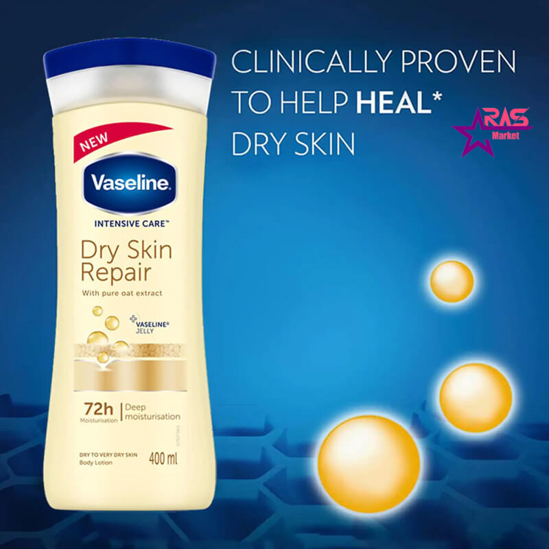لوسیون بدن حاوی جو دو سر وازلین مدل Dry Skin Repair حجم 400 مبل