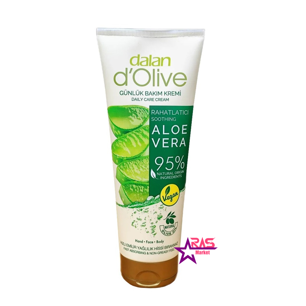 قیمت و خرید کرم مرطوب کننده دست دالان Dalan Aloe Vera حاوی عصاره آلوئه ورا 250 میل