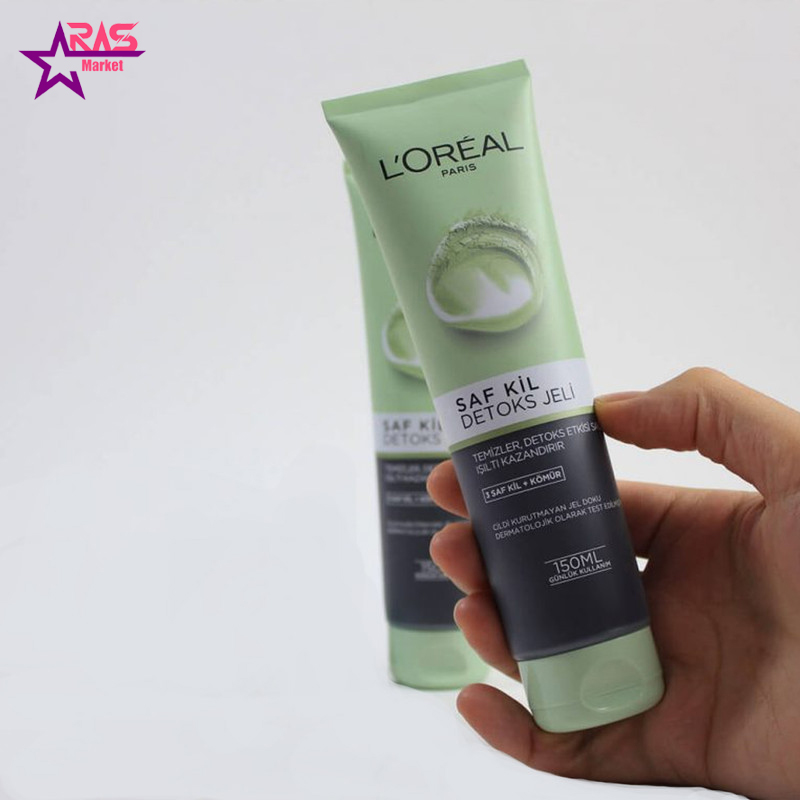 قیمت و خرید ژل شستشوی خاک رس سم زدا و روشن کننده پوست صورت لورآل مدل Saf Kil Detoks حجم 150 میلی