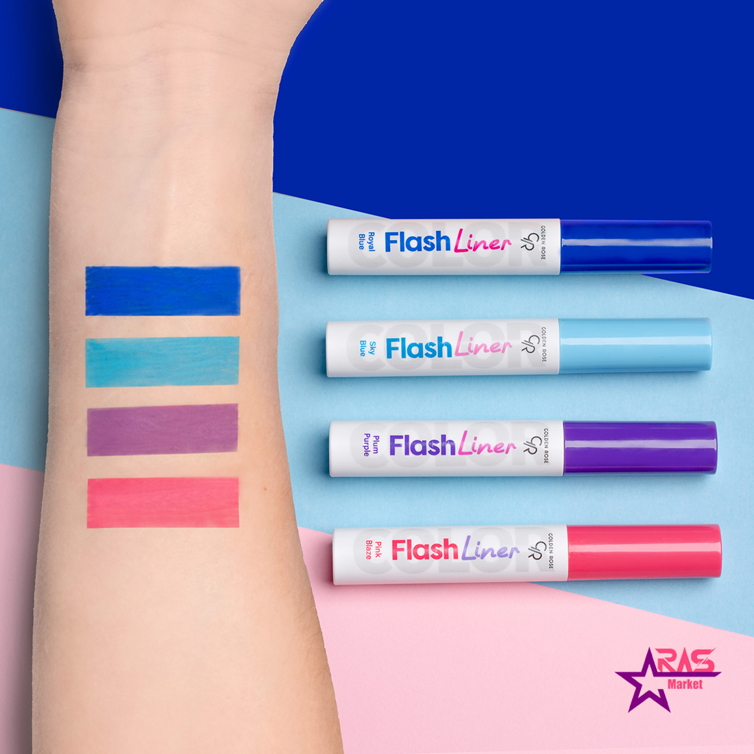 قیمت و خرید خط چشم رنگی فلش لاینر گلدن رز صورتی آتشی شماره 105