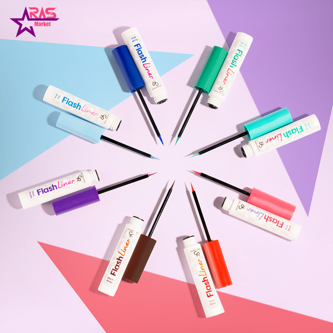 خط چشم رنگی گلدن رز مدل Flash Liner حجم 3.5 میل رنگ صورتی