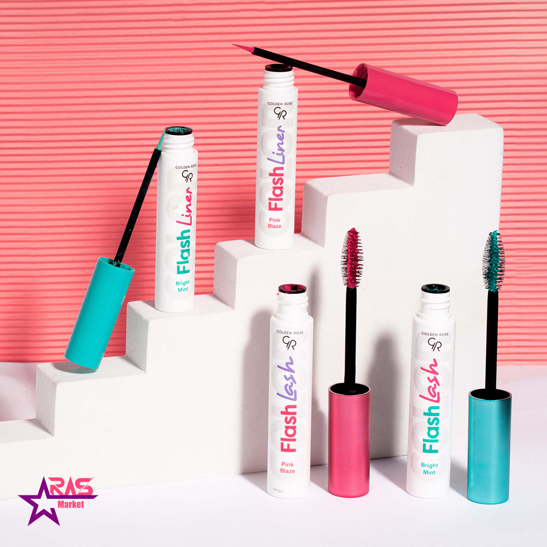 خرید اینترنتی ریمل رنگی فلش لش گلدن رز رنگ 05