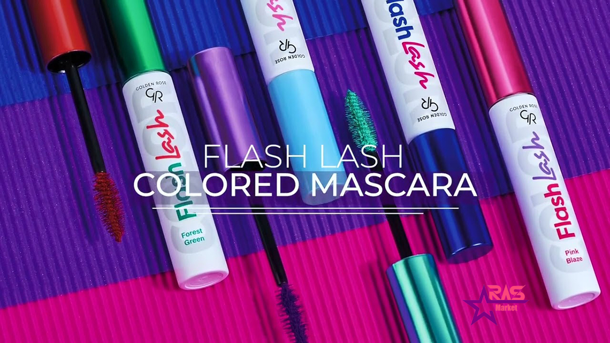 ریمل رنگی فلش لش گلدن رز صورتی آتشی شماره 05