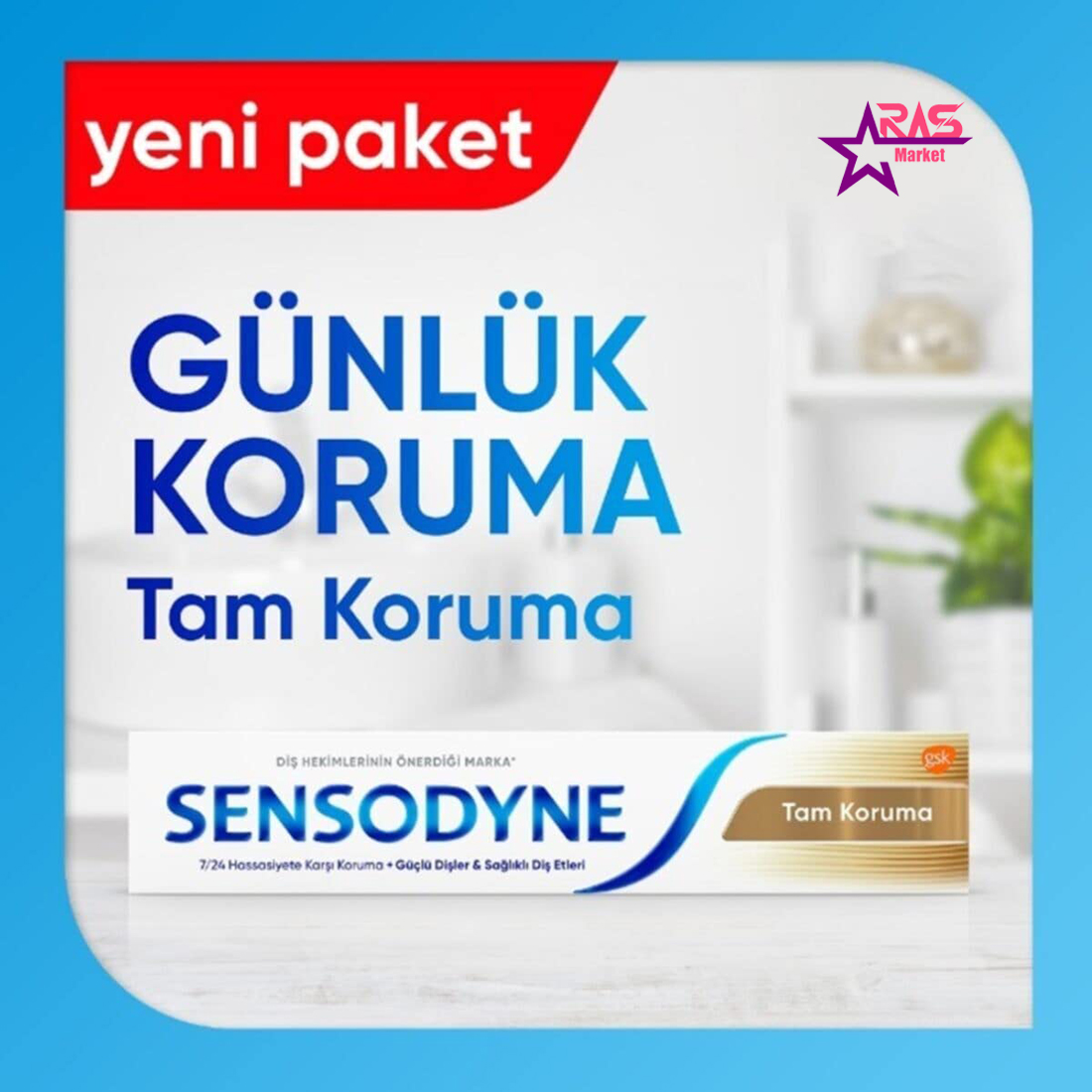 قیمت و خرید خمیر دندان سنسوداین مدل Tam Koruma حجم 75 میل بسته دو عددی