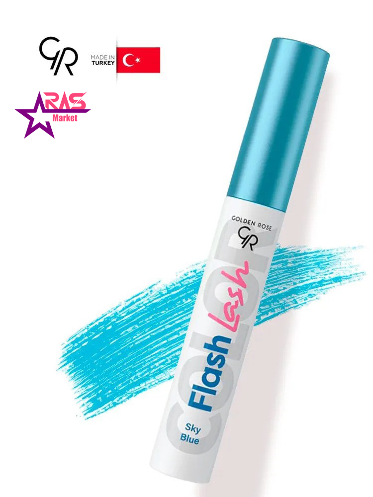 قیمت و خرید ریمل رنگی فلش گلدن رز شماره 03 مدل Sky Blue