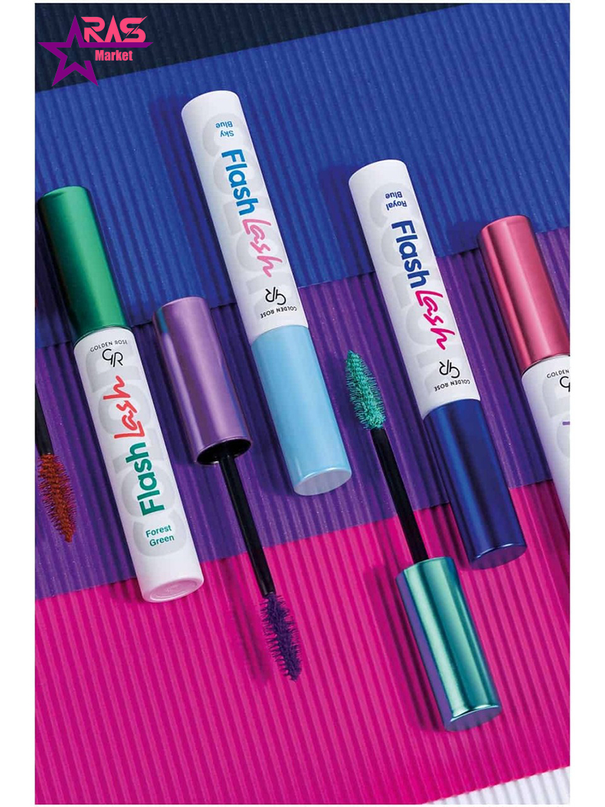 خرید ریمل رنگی فلش لش گلدن رز شماره 04 رویال آبی 