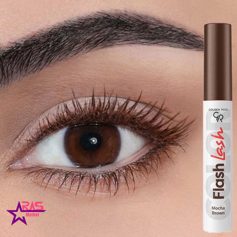 خرید اینترنتی ریمل رنگی گلدن رز مدل Flash Lash رنگ Mocha Brown