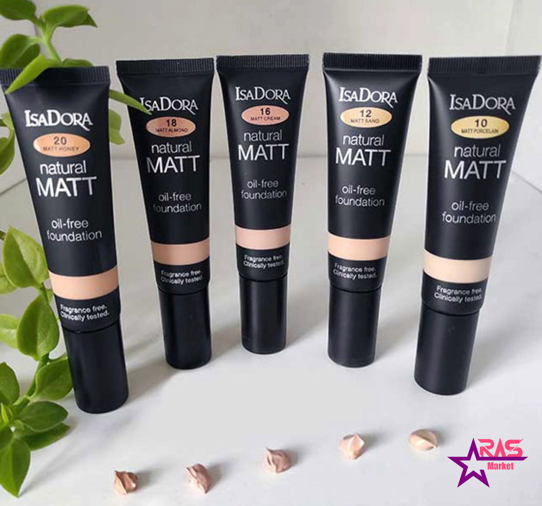 کرم پودر فاقد چربی ایزادورا مدل natural MATT شماره 12 