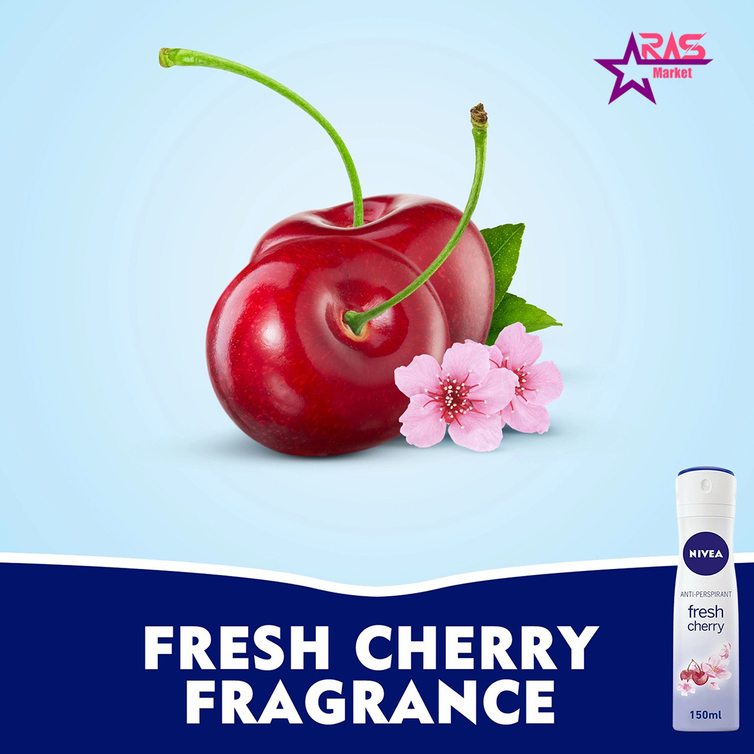 خرید اینترنتی اسپری ضد تعریق زنانه Fresh Cherry نیوا 150ml