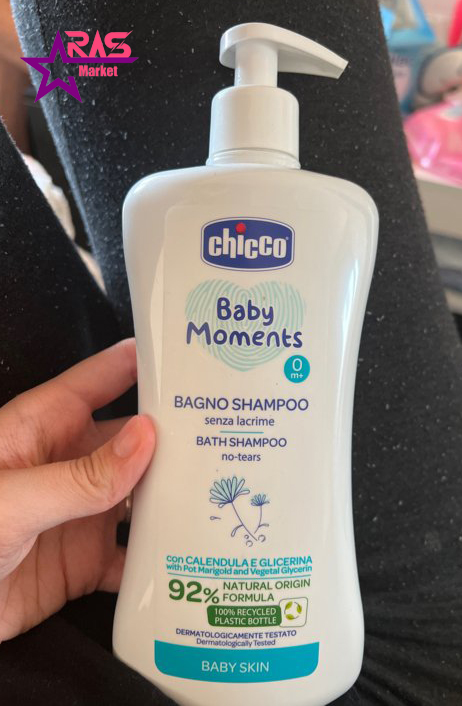 شامپو سر و بدن کودک چیکو مدل Baby Moments با حجم 500 میلی لیتر