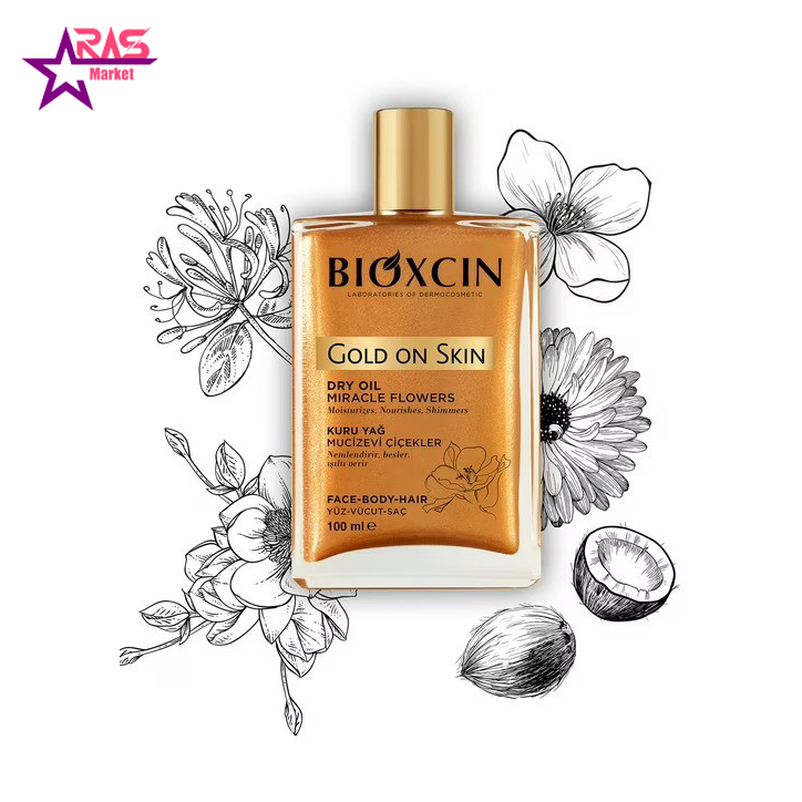روغن شاین دار بیوکسین سری gold on skin برای صورت، بدن و مو حجم 100 میل-ارس مارکت روغن شاین دار بیوکسین سری gold on skin برای صورت، بدن و مو حجم 100 میل-ارس مارکت