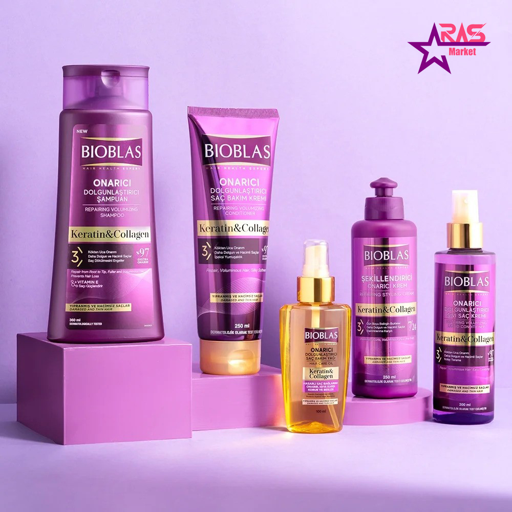 کرم موی کلاژن کراتین بیوبلاس Bioblas حجم 250 میل