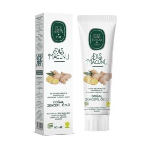 خمیر دندان ایوب صبری ارگانیک حاوی عصاره زنجبیل ضد پلاک و خوشبو کننده 90 میلی لیتر