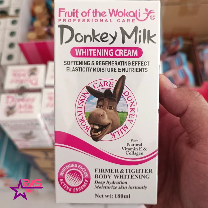 خرید کرم سفید کننده شیر الاغ آبی وکالی حجم 180 میل