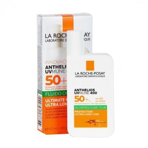 کرم ضد آفتاب لاروش پوزای مدل Fluide Oil Control با +SPF50 بی رنگ مناسب پوست های چرب و مختلط و حساس 50 میلی لیتر