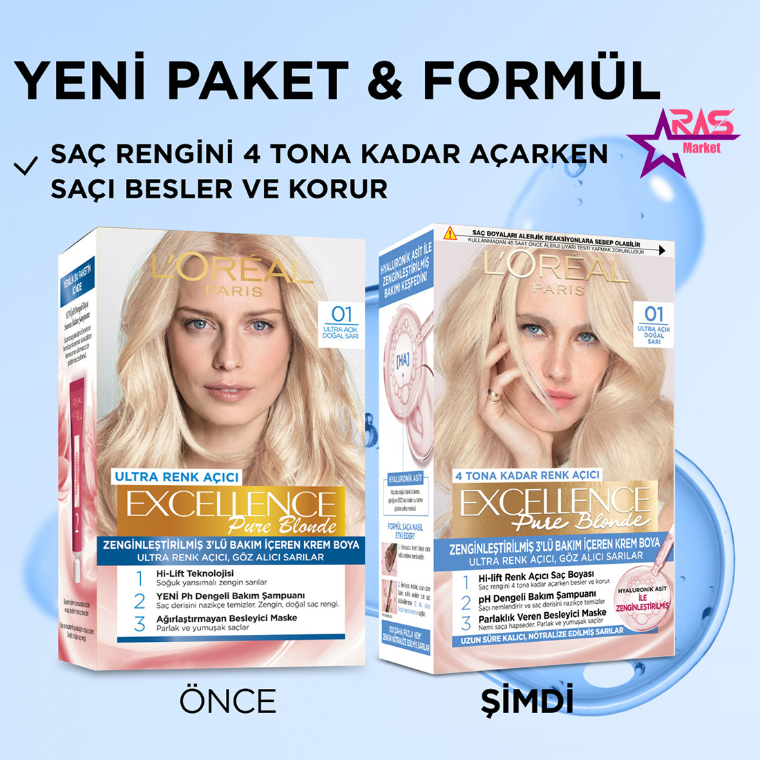 کیت رنگ موی لورال پاریس مدل Excellence شماره 01