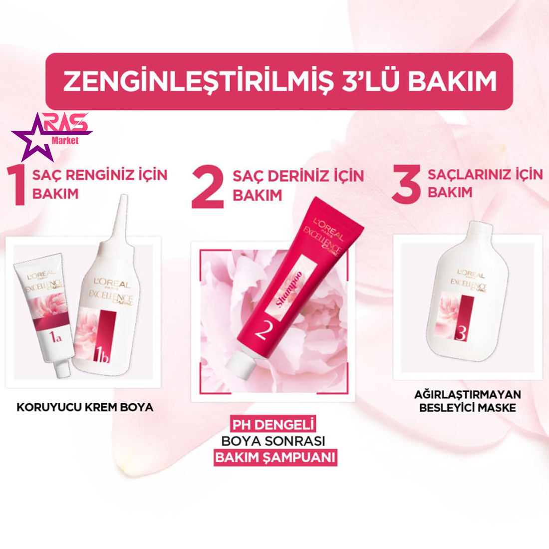 خرید و قیمت کیت رنگ مو لورآل سری Excellence شماره 03