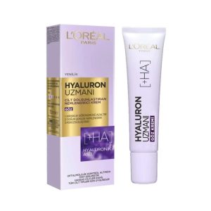 کرم دور چشم لورآل مدل Hyaluron Uzmani حاوی هیالورونیک اسید ضد چروک و آبرسان قوی 50 میلی‌لیتر