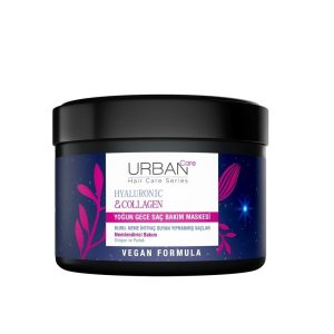 ماسک مو شب اربن کر حاوی هیالورونیک اسید و کلاژن آبرسان قوی مناسب موهای خشک و ضعیف و کم آب 230 میلی لیتر