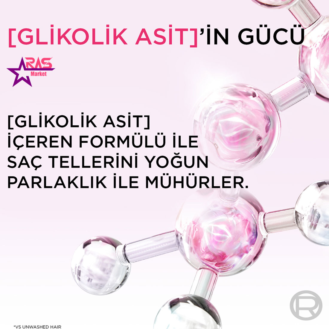 شامپو درخشان کننده مو لورال Loreal مدل Glycolic Gloss