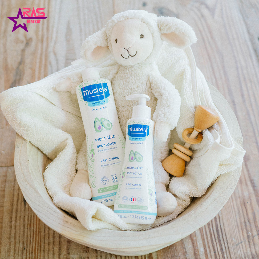 خرید و قیمت لوسیون بدن کودک mustela حجم 500 میل